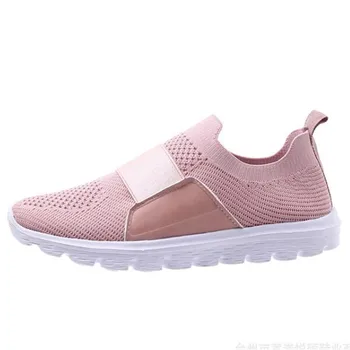 2020 Nowe Damskie buty oddychająca casual netto powierzchnia przeciwpoślizgowa gruba podeszwa duży rozmiar buty sportowe Damskie mokasyny buty do biegania kobiety
