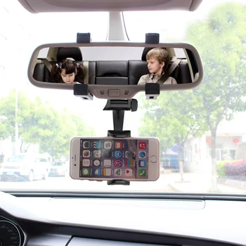 Uniwersalny uchwyt samochodowy do telefonu lusterko wsteczne uchwyt zainstalowanych 360 stopni uniwersalny dla iPhone Samsung GPS smartphone stoisko
