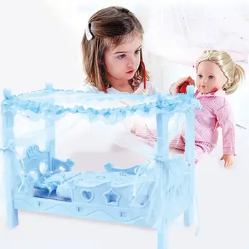 1:1 Mini Dzieci Dziewczyny Grają Meble Do Domu Zabawka Łóżko Księżniczka Lalka Zabawki Shaker Hamak Symulacja Łóżeczka