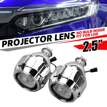 1 / 2pcs 2.5 inch LHD Car Motor Bi Xenon HID projektor Retrofit obiektyw Auto Angle Eye Headlight H1 H7 H4 bez żarówek