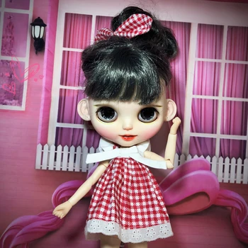 1 Cute Blyth Doll Dress Fly Sleeve Dresses odzież dla Blyth, Licca, Azone, Redberry 30 CM lalka, odzież i akcesoria