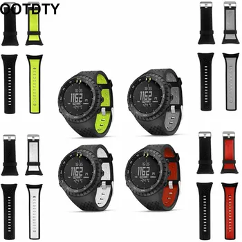 1 kpl. dwukolorowa Miękki silikonowy pasek do zegarka pasek naręczny anty-zarysowania etui do godzin ochraniacz ekranu dla Suunto Core Smart Watch