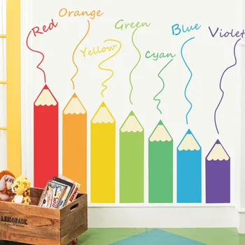 1 rysunek kolorowy ołówek naklejka ścienna czerwony żółty do pokoju dziecięcego miejsce wypoczynkowe dla dzieci ogród zabaw malowane sztuki drzwi wystrój 40*60 cm
