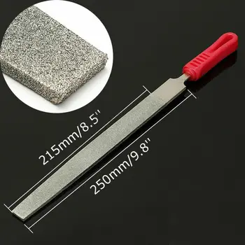 1 szt. 250 mm 120 grit stop diamentową powłoką plik płaski długi posuw kamienne pliki do narzędzi ręcznych