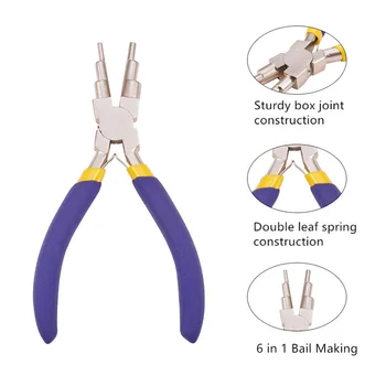 1 zestaw DIY Jewelry Tool Sets With Carbon Steel Round Nose Pliers And Copper Wire Jewelry Making Hand Tools 14.5x7.9x1.3cm