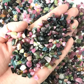 100 g 2 wielkości kamień naturalny, mineralny Kryształ kolorowe turmalin sekcja żwir dekoracje do domu lecznicze kryształy