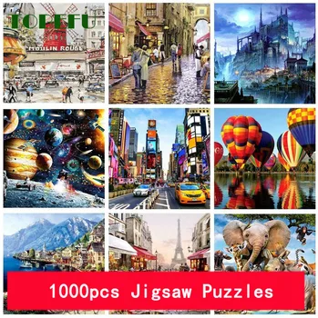 1000 sztuk mini puzzle drewniane złożenia obraz Krajobraz puzzle zabawki dla dorosłych, dla dzieci gry dla dzieci zabawki edukacyjne