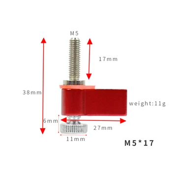 10szt aktualizacja M5 zewnętrzny uchwyt śruba zasilacz regulowany L uchwyt na klucz skrzydło zamku adapter klucz klucz M5x17/25mm zacisk aparatu
