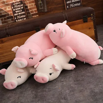 110 cm uroczy pluszowy duży świnia poduszka gigantyczny cudowny leżący świnia pluszowy nadziewane różowy dziecko Kawaii poduszka prezent dla koleżanki na urodziny