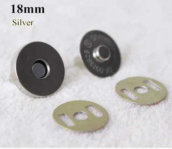 14/18 mm Magnes przycisk srebrny/antyczny brąz kolor metalu ukrytych przycisk do torebki DIY akcesoria darmowa wysyłka 30 zestawów