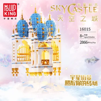 16015 2660 szt formy król twórczy Streetview serii Sky Dream Castle Castle MOC modelu klocki cegły zabawki dla dzieci prezent