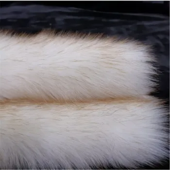 180*100 cm plama imitacja лисьего futra biały malowany kawą końcówka sztuczny lisie futro materiał do zimowego płaszcza kamizelka futro kołnierz zabawka futro tissu telas