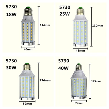 1szt High Power Aluminum PCB Cooling SMD LED Corn Bulb 85V-265V E27 18W 25W-30W 40W 50W 80W 100W No Flicker lamp LED Spot light