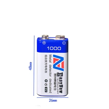 1SZT New 1000mAh 9V rechargeable battery USB bateria litowo-polimerowa z USB i kabla ładowania do szybkiego ładowania