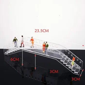2 szt./lot architektura skala modelu przezroczysty otwarty most w układzie pociągu