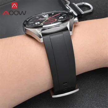 20 mm 22 mm 24 mm, silikonowy pasek watchband mężczyźni Sport wodoodporna gumowa bransoletka pasek pasek do Amazfit Huawei GT 2 Honor Watch Magic