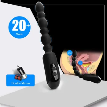 20 Prędkość wibrator analny dla mężczyzn masażer prostaty podwójny silnik kulki analne korek analny USB ładowanie wibratory sex zabawki dla dorosłych kobiet