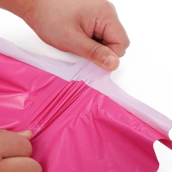 20 szt./lot różowe Poli skrzynki kopertę wysyłka torebki samoprzylepne torebki do przechowywania wodoodporny łza zip bag