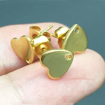 20 szt./lot srebro/złoto Ton ucha stadniny składniki kolczyki wnioski dla DIY biżuteria ze stali nierdzewnej biżuteria wyszukiwanie