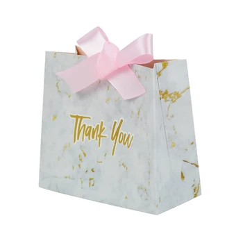 20 szt. twórczy szary marmur pudełko torba dziękuję papieru czekoladki opakowania pudełka Baby Shower dekoracje ślubne partii