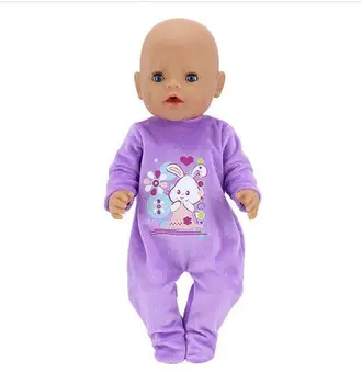2018 fioletowy zestaw кукольная odzież nadaje się do 43 cm lalka, lalka dla dzieci odzież odrodzeniu lalka akcesoria