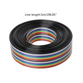 2018 Hot Rainbow Cable 20Pin DuPont Wire z dokładnością do linii 1.27 mm podłącz przewody 5 m dla wtyku 2.54 mm i gremium
