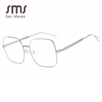 2019 damskie oprawki okularowe damskie moda złoto srebro kolor okulary anty-światło niebieskie płaskie lustro okulary armacao de oculos