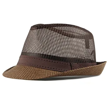 2019 letnia słomkowy kapelusz Anglia retro męskie filcu kapelusze top Jazz komórkowa kapelusz garnki wok czapka klasyczna wersja Шапо kapelusze