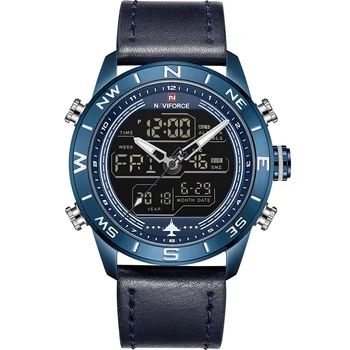 2019 męskie zegarki najlepsze marki NAVIFORCE moda męska zegarki sportowe Męskie wodoodporny zegarek kwarcowy cyfrowy led zegarek męskie zegarki wojskowe