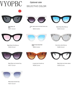 2020 Cat Eye okulary mody kobiece rocznika luksusowe markowe markowe czarne przeciwsłoneczne okulary dla kobiet UV400 okulary odcienie