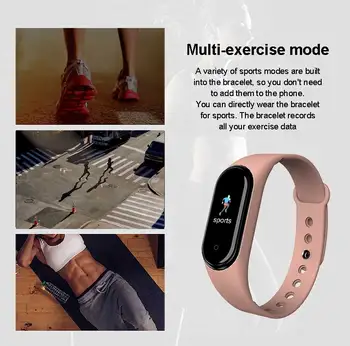 2020 M5 Smart Band Sport Smart Bracelet Fitness Tracker Smart Watch Heart Rate Blood Pressure Smartband Monitor Health Wristband