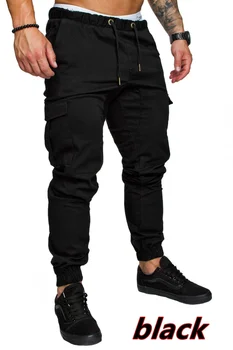 2020 męskie modne spodnie Sznurek Outdoor Casual Male Multi-pocket Cargo Pants spodnie plus size 12 kolorów
