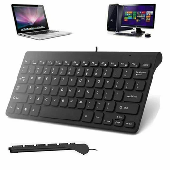 2020 nowy plac przewodowa klawiatura rosyjska/american ultra-cienka klawiatura przewodowa do PC, notebook, Mac Desktop Office Supplies