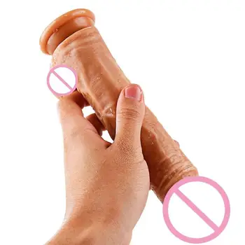 2020 ogromny, realistyczny wibrator Silikonowy penis Dong z przyssawką dla kobiet masturbacja Lesbain kobieta anal wtyczkę seks zabawki