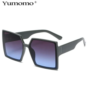 2020 oversize odcienie okulary damskie czarne modne kwadratowe okulary duże okulary w ramce wzór gradientu unisex okulary UV400