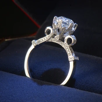 2021 nowy projekt rocznika luksusowe 925 srebro pierścionek zaręczynowy Halo dla kobiet palec biżuteria hurtowych R1805b