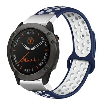 26 22 mm silikonowy Zamocuj pasek do zegarka pasek Garmin Fenix 6X Pro Watch Easyfit pasek do zegarka Fenix 6 Pro Watch