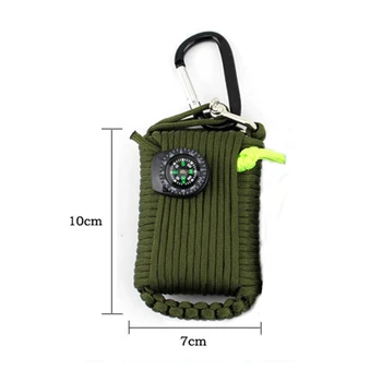 29 In 1 Outdoor Emergency Equipment SOS Kit Paracord First Aid Box Supplies Field Self-help Box For Camping Travel Fishing Kit