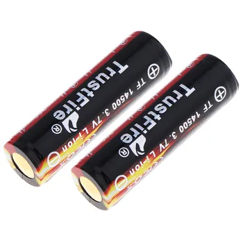 2szt TrustFire 3.7 V 900mAh 14500 li-ion akumulator litowo-jonowe z zabezpieczonej drukowanej dla oświetlenia led