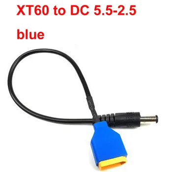 2szt zasilacz kabel XT60/T wtyk DC 5.5/2.5 adapter przewodu zasilania baterii konwersji przewód linia do RC Drone części zamienne DIY