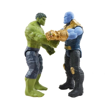 30 Cm Marvel Avengers Jouets Thanos Hulk Buster Spider Man Iron Man, Kapitan Ameryka, Thor, Wolverine Czarna Pantera Figurka Poupées