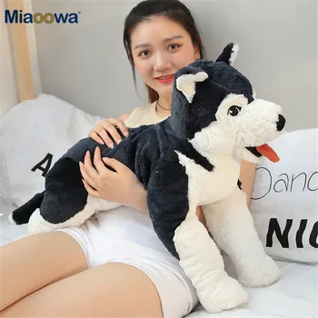 30 cm realistyczna pies husky pluszowe zabawki modelowanie miękkie Pies zwierzęta zabawki dla dzieci miękka lalka dzieci dziewczyna piękny prezent na Urodziny