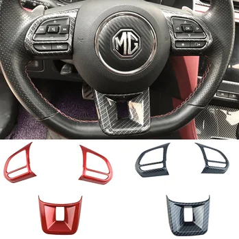 3szt ABS samochód kierownica przycisk logo naklejki dla MG MG6 HS ZS moda auto ikonę naklejka wnętrze stylizacja akcesoria