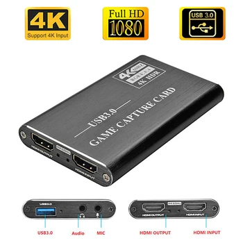 4K HDMI Video Game Capture Card USB3.0 1080P Grabber Dongle HDMI Capture Card for OBS Capture Game Capture Card Live Streaming