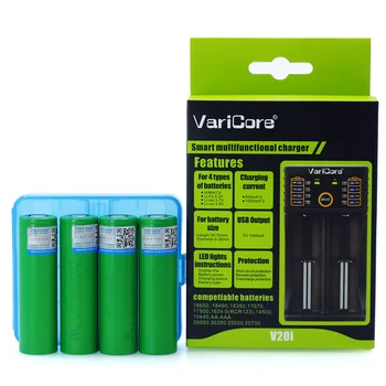 4szt VTC5A 3.7 V 18650 2600mAh li-ion bateria do US18650VTC6 30A latarki, zabawki, narzędzia bateria +1szt VariCore V20I ładowarka
