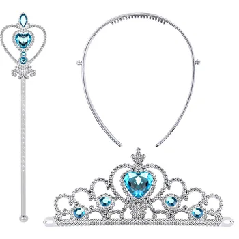 5 szt./lot dzieci księżniczka ubierz akcesoria zestaw biżuterii dziewczyny uroda moda zabawki Korona pierścień kolczyki różdżka rękawice prezenty