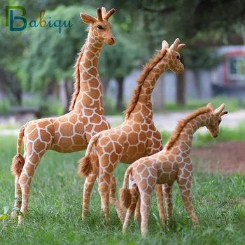 50-140 cm gigantyczny prawdziwy żyrafa pluszowe zabawki słodkie miękkie zwierzęta miękka żyrafa lalka prezent na urodziny dla dzieci zabawka