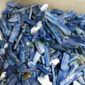 50 g naturalnego кианита żwir niebieski kryształ kwarcu próbkę minerału szorstki kamień mruknął Reiki uzdrowienie dekoracje do domu