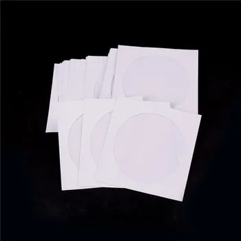 50 szt./lot ! Biały papier CD DVD z klapka rękawa etui okładka koperta 125mm x 125mm hurtowych