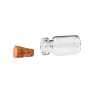 50szt/100szt 0.5 ml mini przezroczysta szklana butelka chcąc butelki puste butelki szklane, słoiki z naturalnego korka wesela chęć partii pamiątki